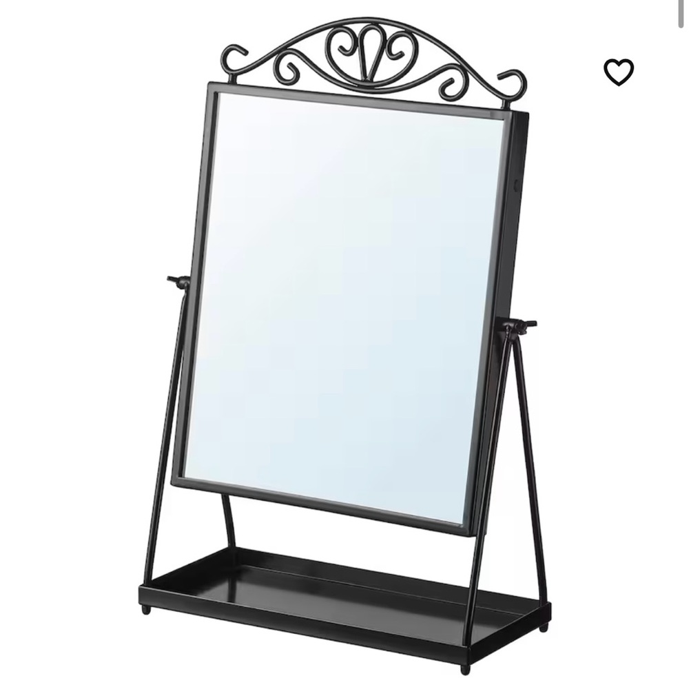 Table mirror, black, 27x43 cm (10 5/8x16 7/8 ")